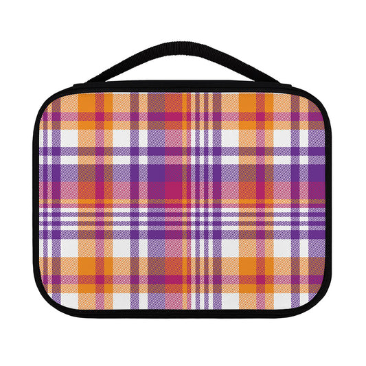 Purple And Orange Madras Plaid Print Classic Bible Case