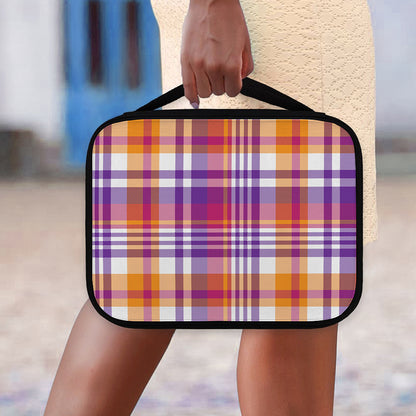 Purple And Orange Madras Plaid Print Classic Bible Case