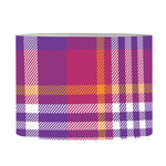 Purple And Orange Madras Plaid Print Drum Lamp Shade