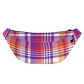 Purple And Orange Madras Plaid Print Fanny Pack