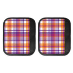 Purple And Orange Madras Plaid Print Handle Covers
