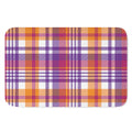 Purple And Orange Madras Plaid Print Indoor Door Mat