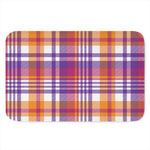 Purple And Orange Madras Plaid Print Indoor Door Mat