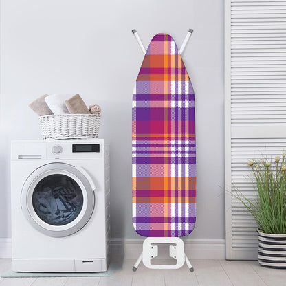 Purple And Orange Madras Plaid Print Ironing Board Cover