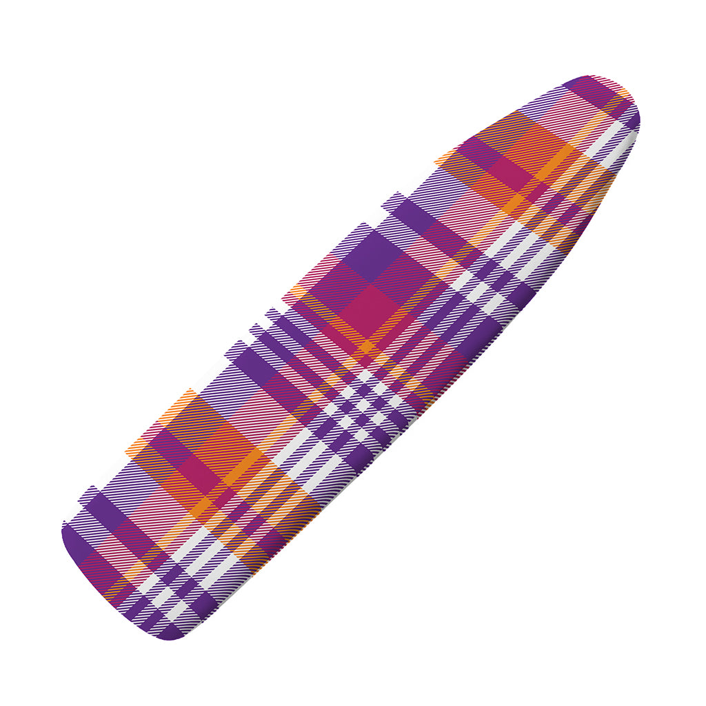 Purple And Orange Madras Plaid Print Ironing Board Cover