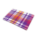 Purple And Orange Madras Plaid Print Pet Cooling Mat Cover