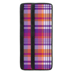 Purple And Orange Madras Plaid Print Refrigerator Handle Covers