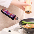 Purple And Orange Madras Plaid Print Skillet Handle Cover