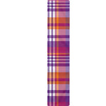 Purple And Orange Madras Plaid Print Table Runner