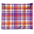 Purple And Orange Madras Plaid Print Tapestry