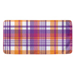 Purple And Orange Madras Plaid Print Towel