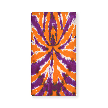 Purple And Orange Spider Tie Dye Print Baby Crib Sheet