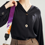 Purple And Orange Spider Tie Dye Print Bag Strap