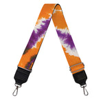 Purple And Orange Spider Tie Dye Print Bag Strap