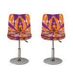 Purple And Orange Spider Tie Dye Print Bar Stool Covers
