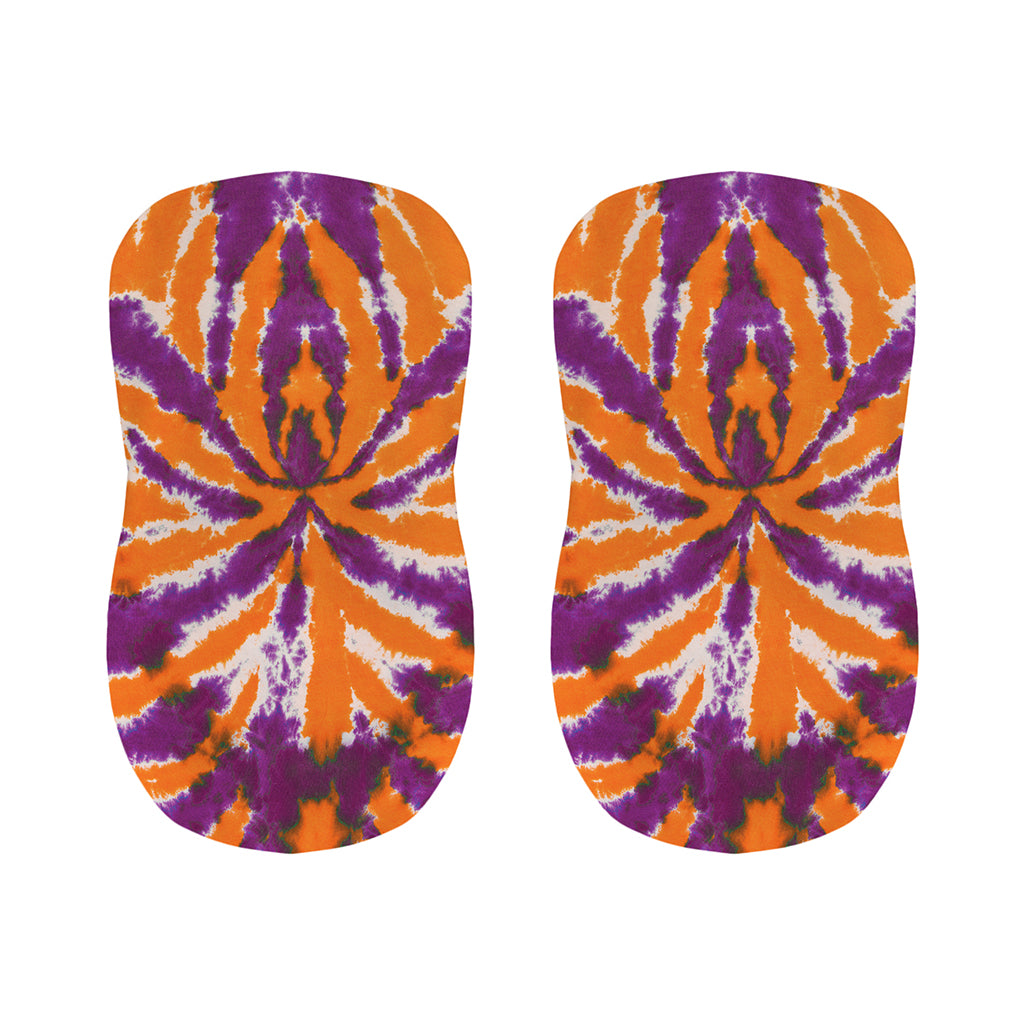Purple And Orange Spider Tie Dye Print Bar Stool Covers