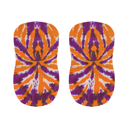 Purple And Orange Spider Tie Dye Print Bar Stool Covers
