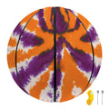 Purple And Orange Spider Tie Dye Print Basketball
