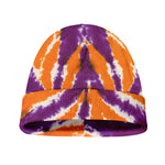 Purple And Orange Spider Tie Dye Print Beanie