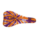 Purple And Orange Spider Tie Dye Print Bicycle Seat Cover
