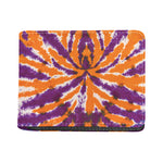 Purple And Orange Spider Tie Dye Print Bifold Wallet