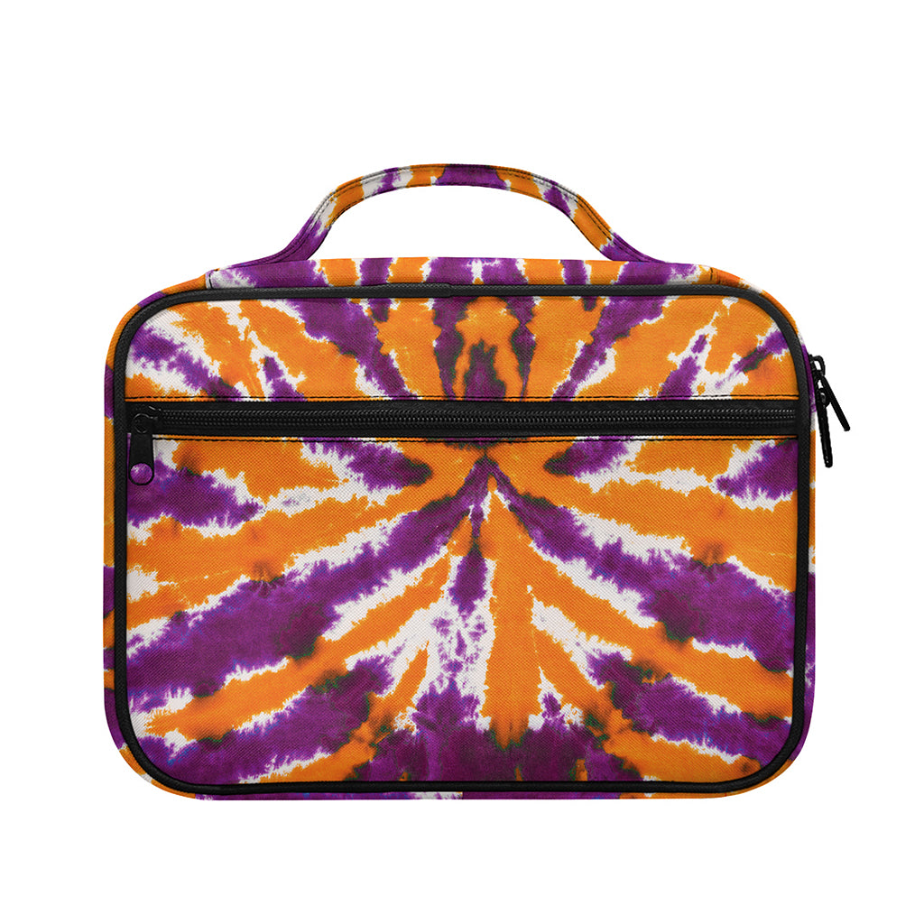 Purple And Orange Spider Tie Dye Print Briefcase Bible Bag