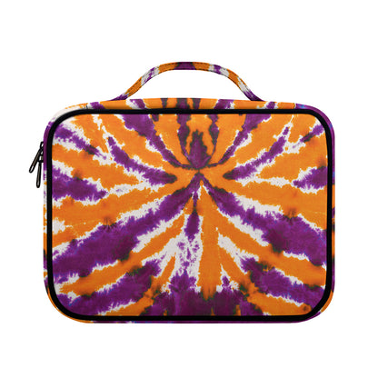 Purple And Orange Spider Tie Dye Print Briefcase Bible Bag