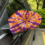 Purple And Orange Spider Tie Dye Print Car Side Mirror Covers