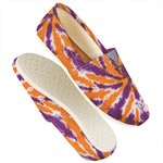 Purple And Orange Spider Tie Dye Print Casual Shoes