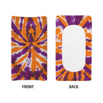 Purple And Orange Spider Tie Dye Print Changing Pad Cover