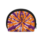 Purple And Orange Spider Tie Dye Print Coin Purse