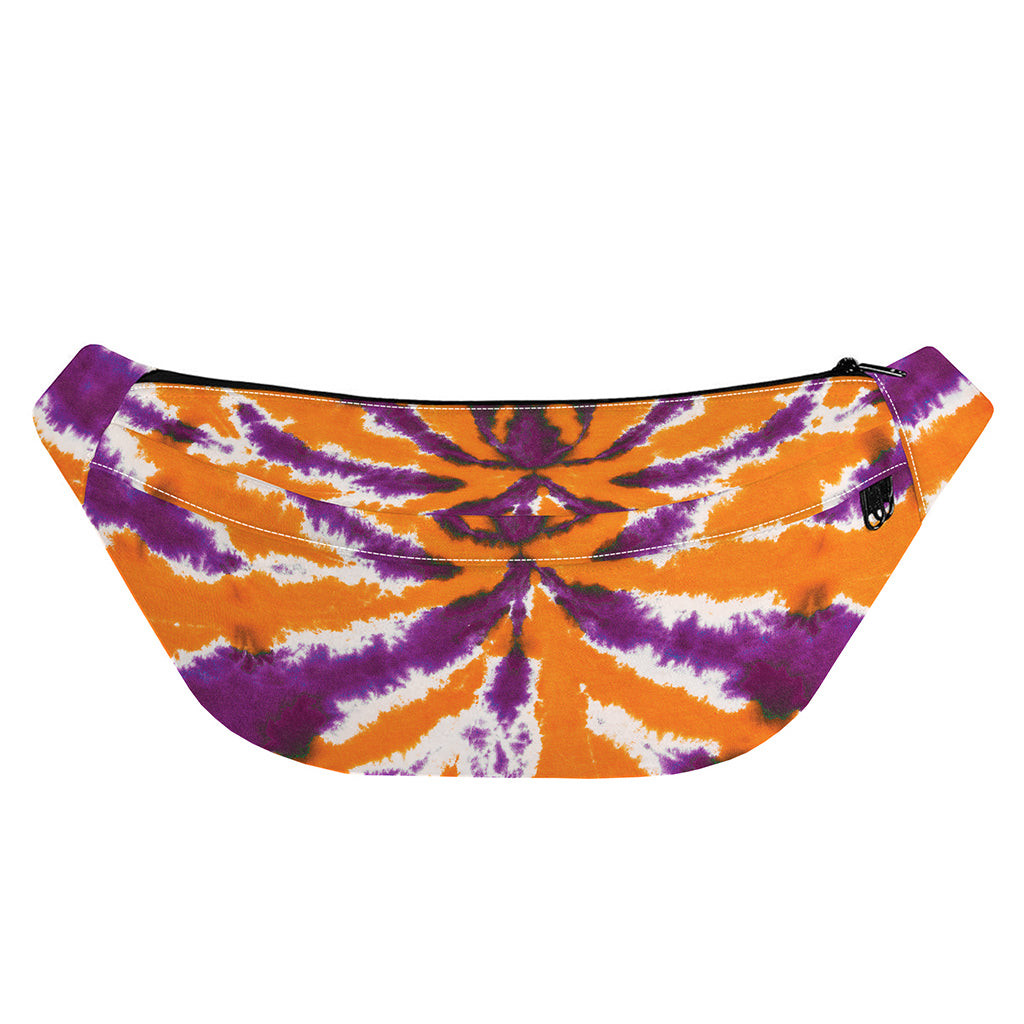 Purple And Orange Spider Tie Dye Print Fanny Pack