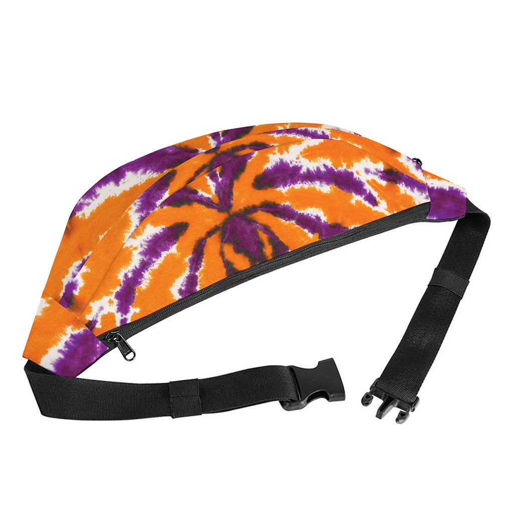 Purple And Orange Spider Tie Dye Print Fanny Pack