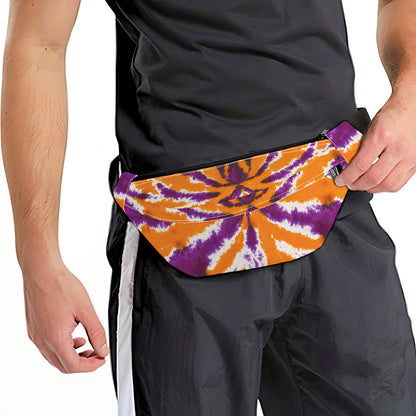 Purple And Orange Spider Tie Dye Print Fanny Pack