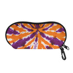 Purple And Orange Spider Tie Dye Print Glasses Case