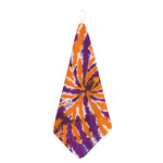 Purple And Orange Spider Tie Dye Print Hand Towel