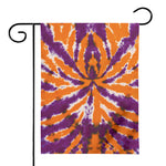 Purple And Orange Spider Tie Dye Print House Flag