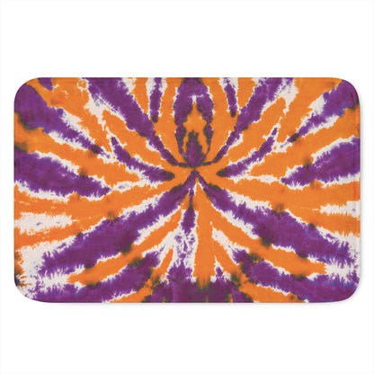 Purple And Orange Spider Tie Dye Print Indoor Door Mat