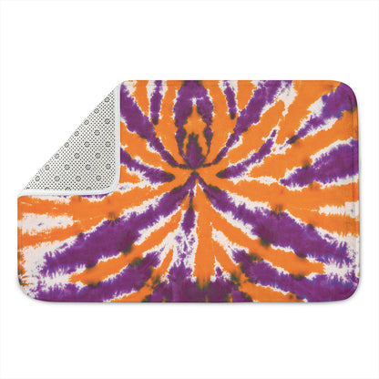 Purple And Orange Spider Tie Dye Print Indoor Door Mat