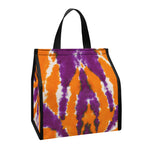Purple And Orange Spider Tie Dye Print Insulated Lunch Tote