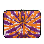 Purple And Orange Spider Tie Dye Print Laptop Sleeve