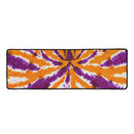 Purple And Orange Spider Tie Dye Print Long Kitchen Mat