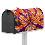 Purple And Orange Spider Tie Dye Print Mailbox Cover