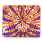 Purple And Orange Spider Tie Dye Print Mouse Pad