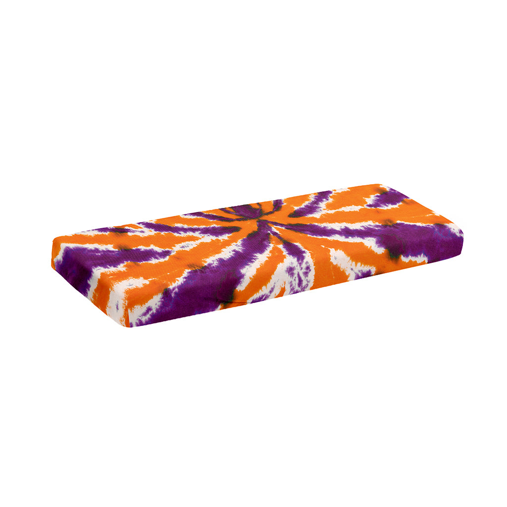 Purple And Orange Spider Tie Dye Print Piano Keyboard Cover