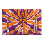Purple And Orange Spider Tie Dye Print Placemat