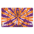 Purple And Orange Spider Tie Dye Print Polyester Doormat