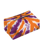 Purple And Orange Spider Tie Dye Print Rectangle Tissue Box Cover