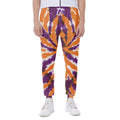Purple And Orange Spider Tie Dye Print Joggers