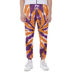 Purple And Orange Spider Tie Dye Print Scuba Joggers